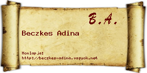 Beczkes Adina névjegykártya